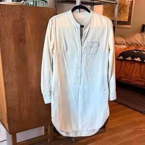 Merino Denim Shirt Dress